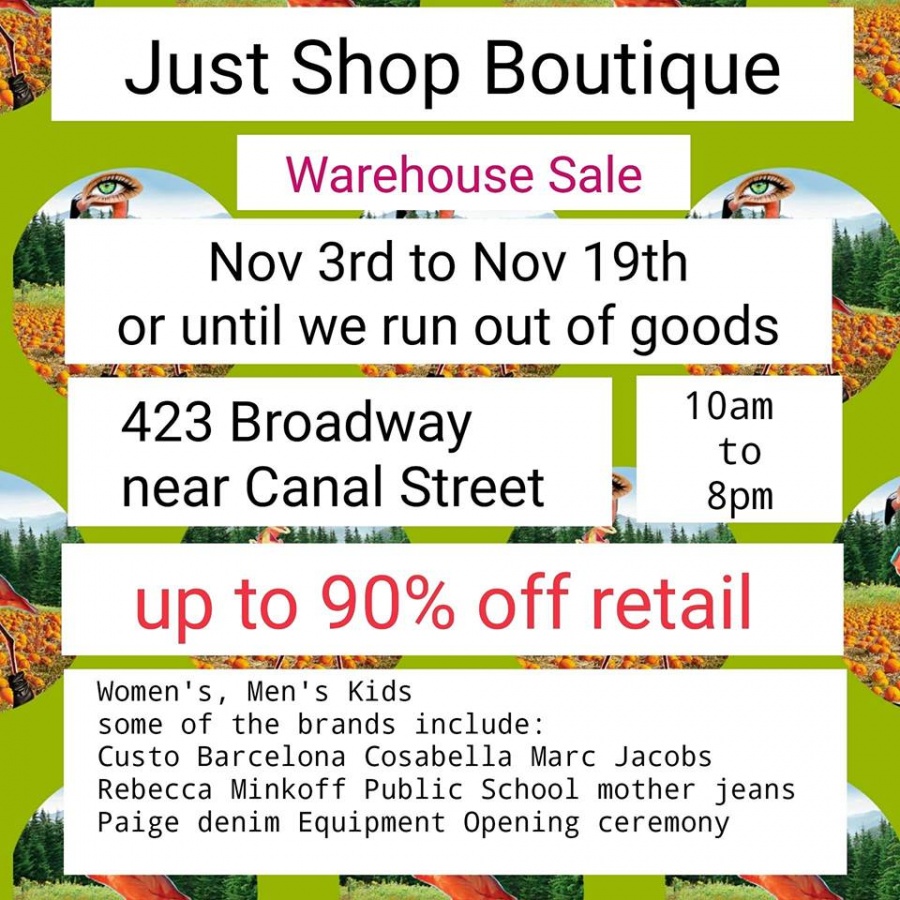 Just Shop Boutique Warehouse Sale