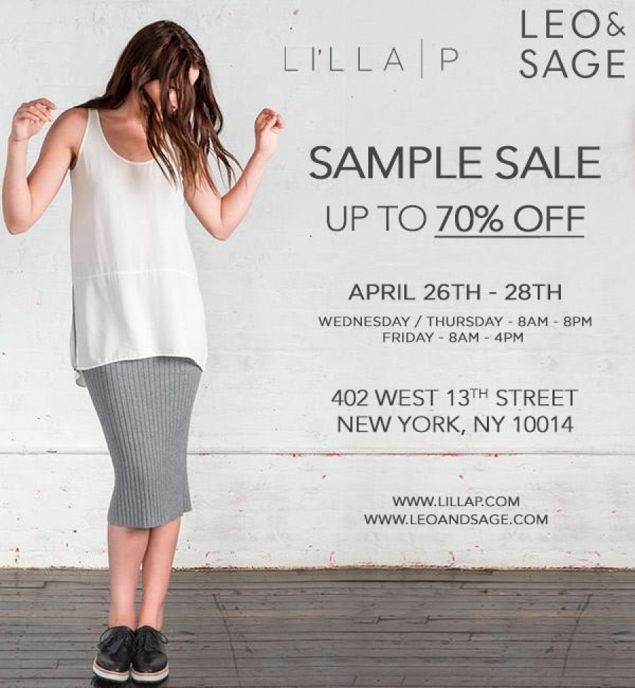 Lilla P and Leo & Sage sample sale