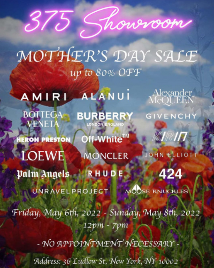 375 Showroom Mother's Day Sale