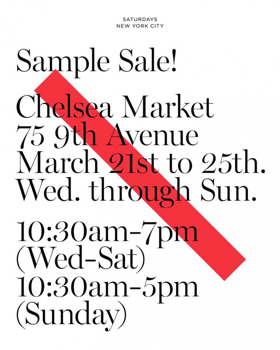 Saturdays NYC Sample Sale