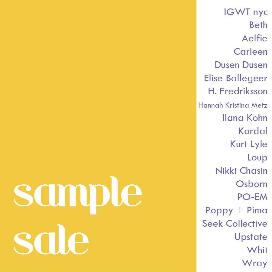 IGWT Multi-Designer Sample Sale