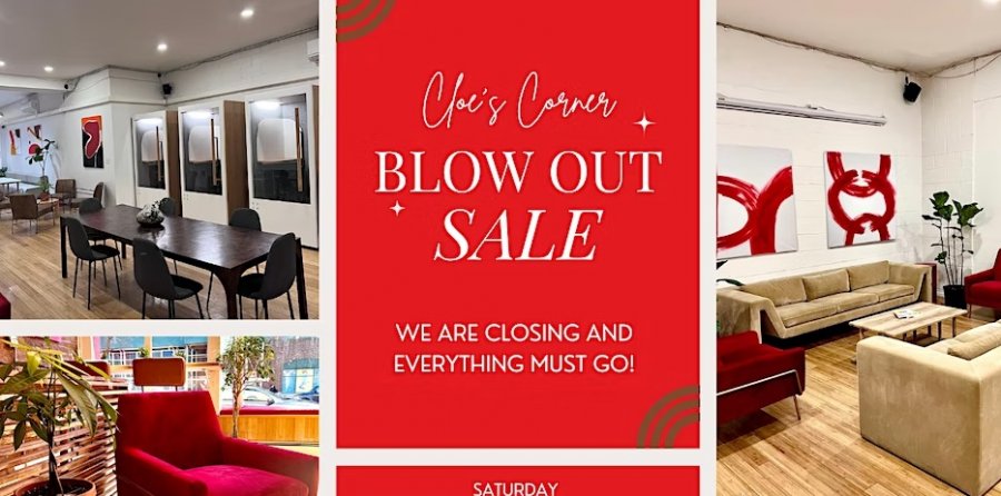 Cloe's Corner Store Closing Sale