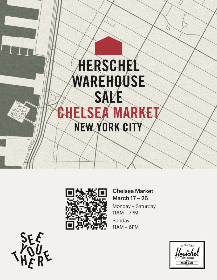 Herschel Supply Warehouse Sale at Chelsea Market 