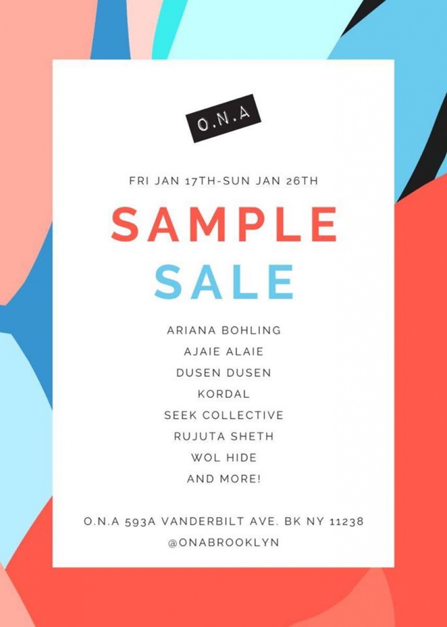 O.N.A. Sample Sale