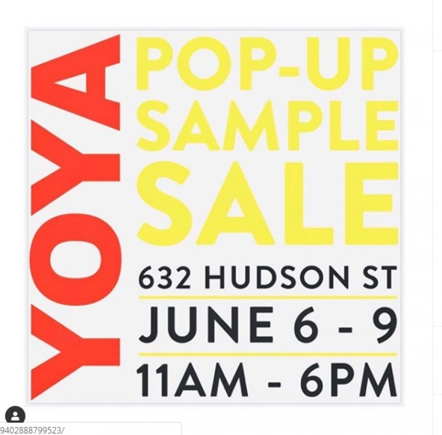 YOYA Pop-Up Sample Sale