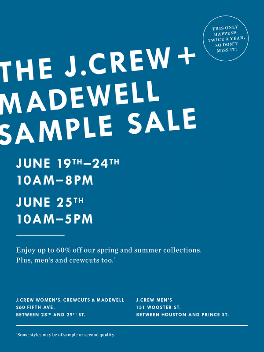 J.Crew women crewcuts & Madewell sample sale