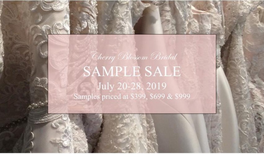 Cherry Blossom Bridal Sample Sale -- Sample sale