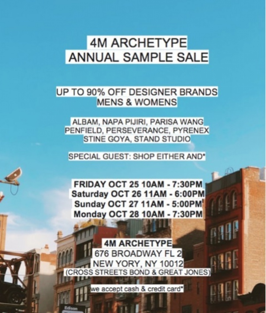 4M Archetype Sample Sale
