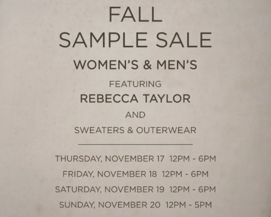 PRIVÉ Rebecca Taylor Fall Sample Sale