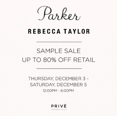Parker and Rebecca Taylor Sample Sale