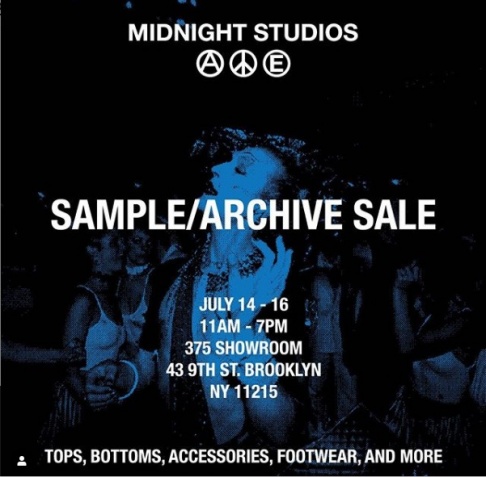 Midnight Studios Sample and Archive Sale