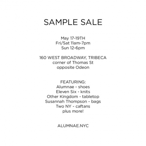 Alumnae, Eleven Six, and Friends Sample Sale - 2