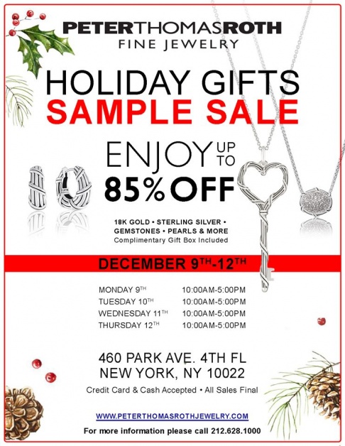 Peter Thomas Roth Fine Jewelry Holiday Gift Sample Sale