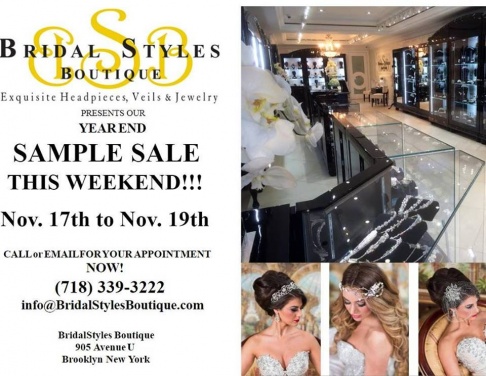 Bridal Styles Boutique Year End Sample Sale