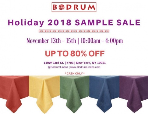 Bodrum Linens Sample Sale