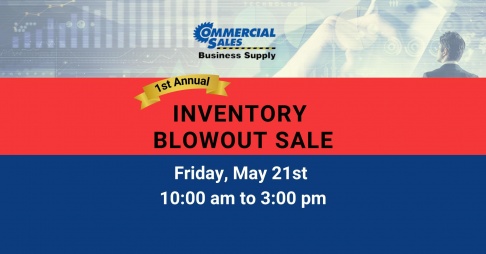 Commercial Sales Business Supply Inventory Blowout Sale