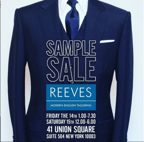 David Reeves Bespoke Sample Sale