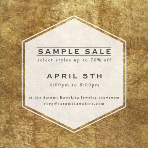 Satomi Kawakita Jewelry sample sale