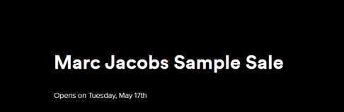 Marc Jacobs Sample Sale
