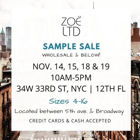 Zoë Ltd Sample Sale