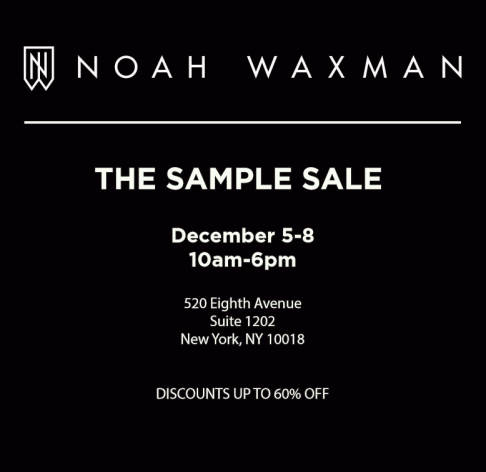 Noah Waxman Sample Sale