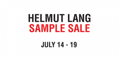 Helmut Lang Sample Sale