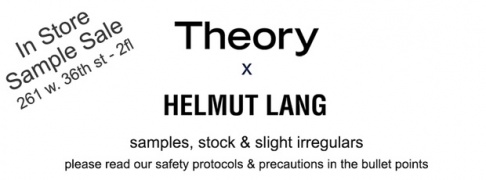 Theory and Helmut Lang Sample Sale