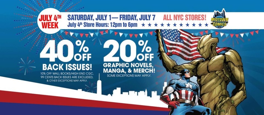 Midtown Comics 4th of July Sale 