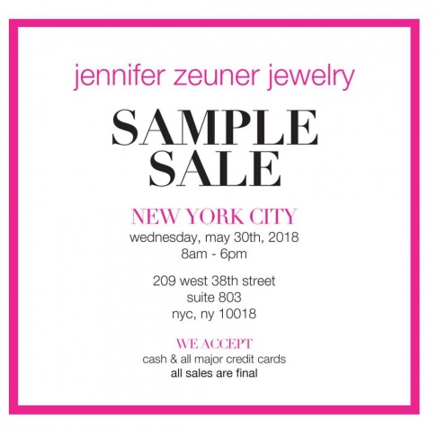 Jennifer Zeuner Sample Sale
