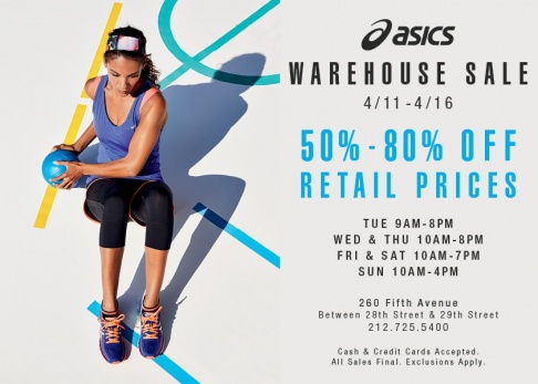ASICS warehouse sale