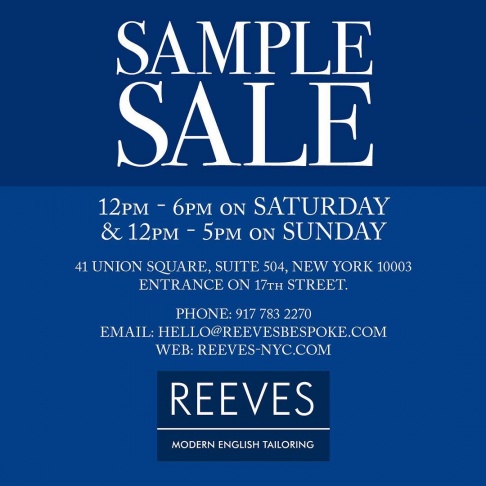 Reeves Sample Sale