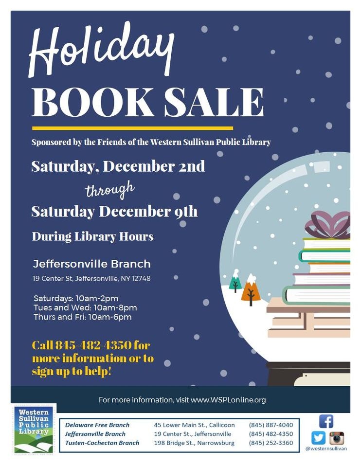 Western Sullivan Public Library Holiday Book Sale
