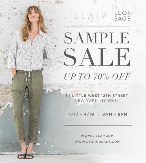Lilla P and Leo and Sage Sample Sale
