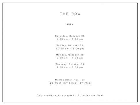 The Row Private Sale