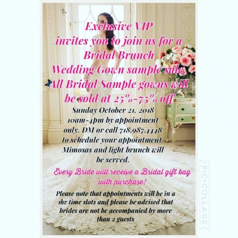 Exclusive VIP Fashion Bridal Sample Sale