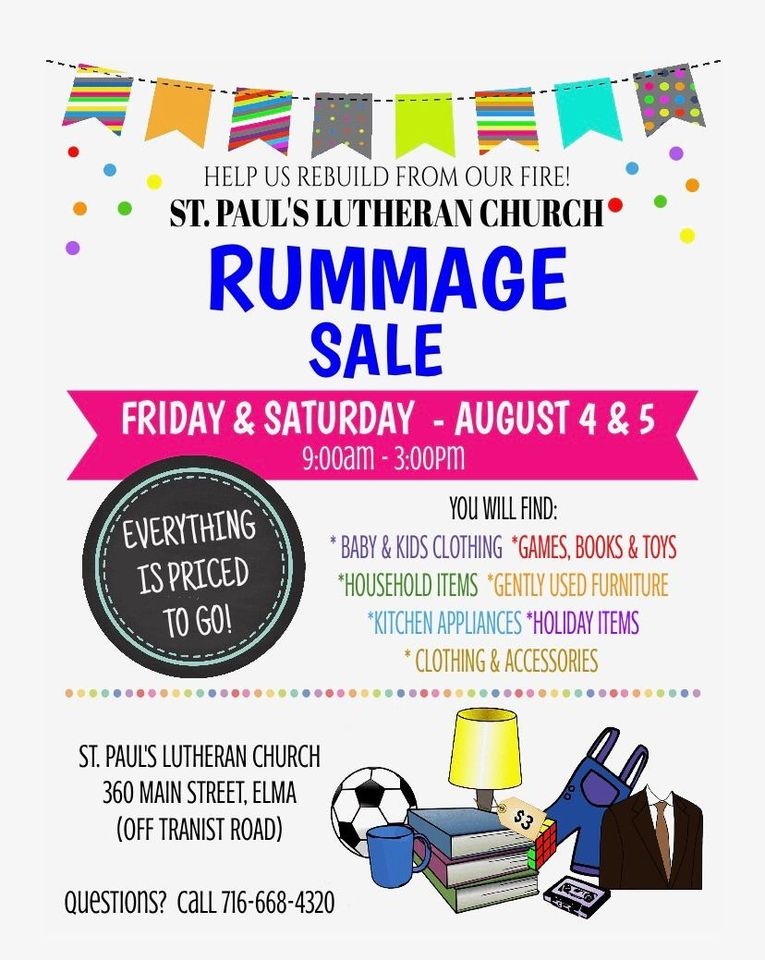 St. Pauls Lutheran Church Rummage Sale