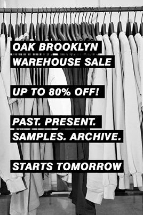 OAK Warehouse Sale