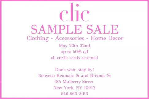 Clic Sample Sale