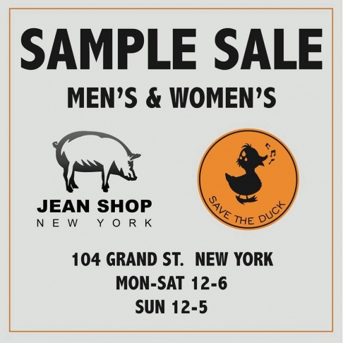 Jean Shop and Save The Duck Sample Sale