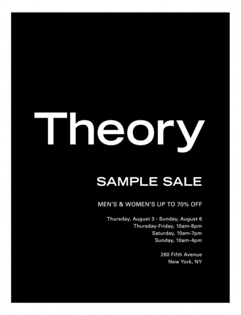 Theory Sample Sale                                 