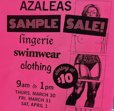 Azaleas Sample Sale