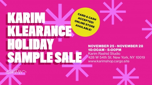 Karim Klearance Holiday Sample Sale