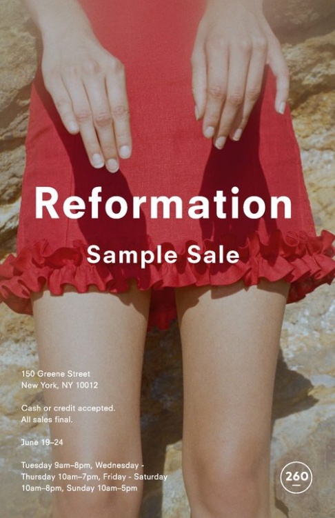 Reformation Sample Sale
