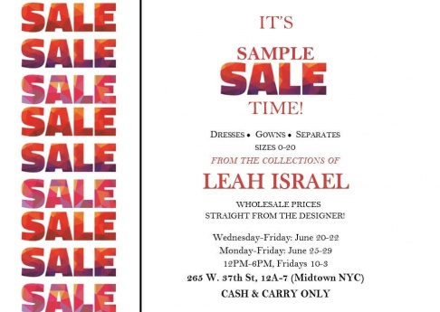 Leah Israel Sample Sale