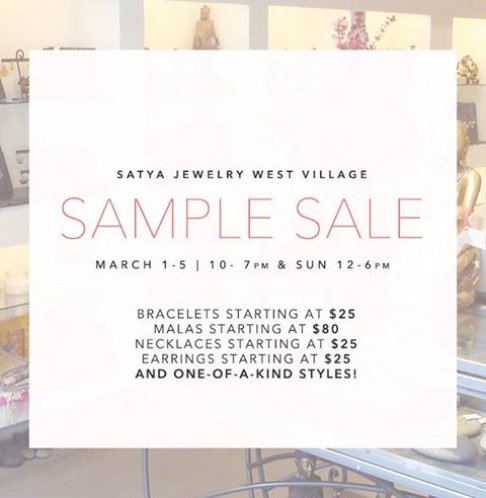 Satya Jewelry Sample Sale